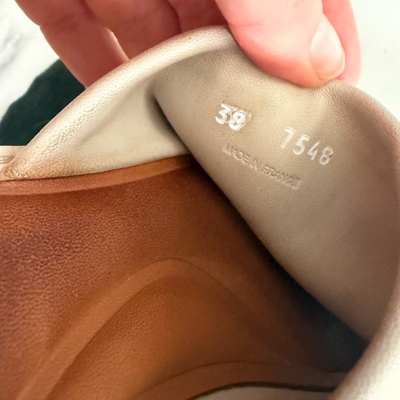 Robert Clergerie Women’s Euro 38 tan & beige leather comfort designer slides - Picture 9 of 12